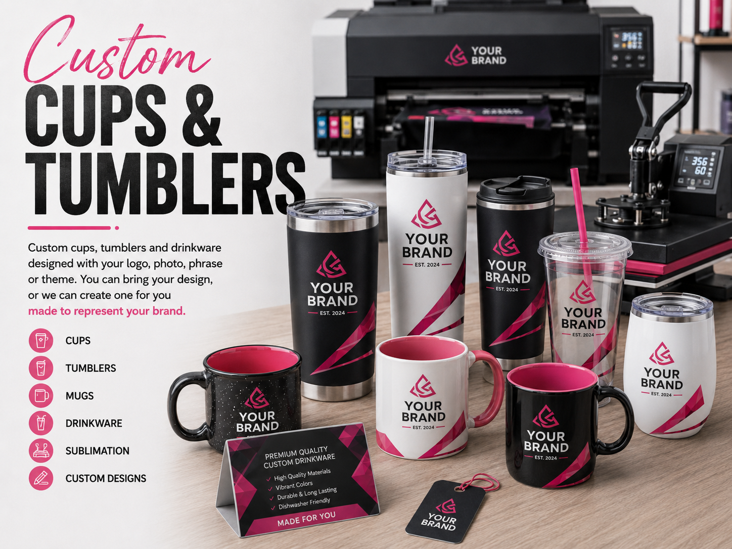 Custom Cups and Tumblers Service